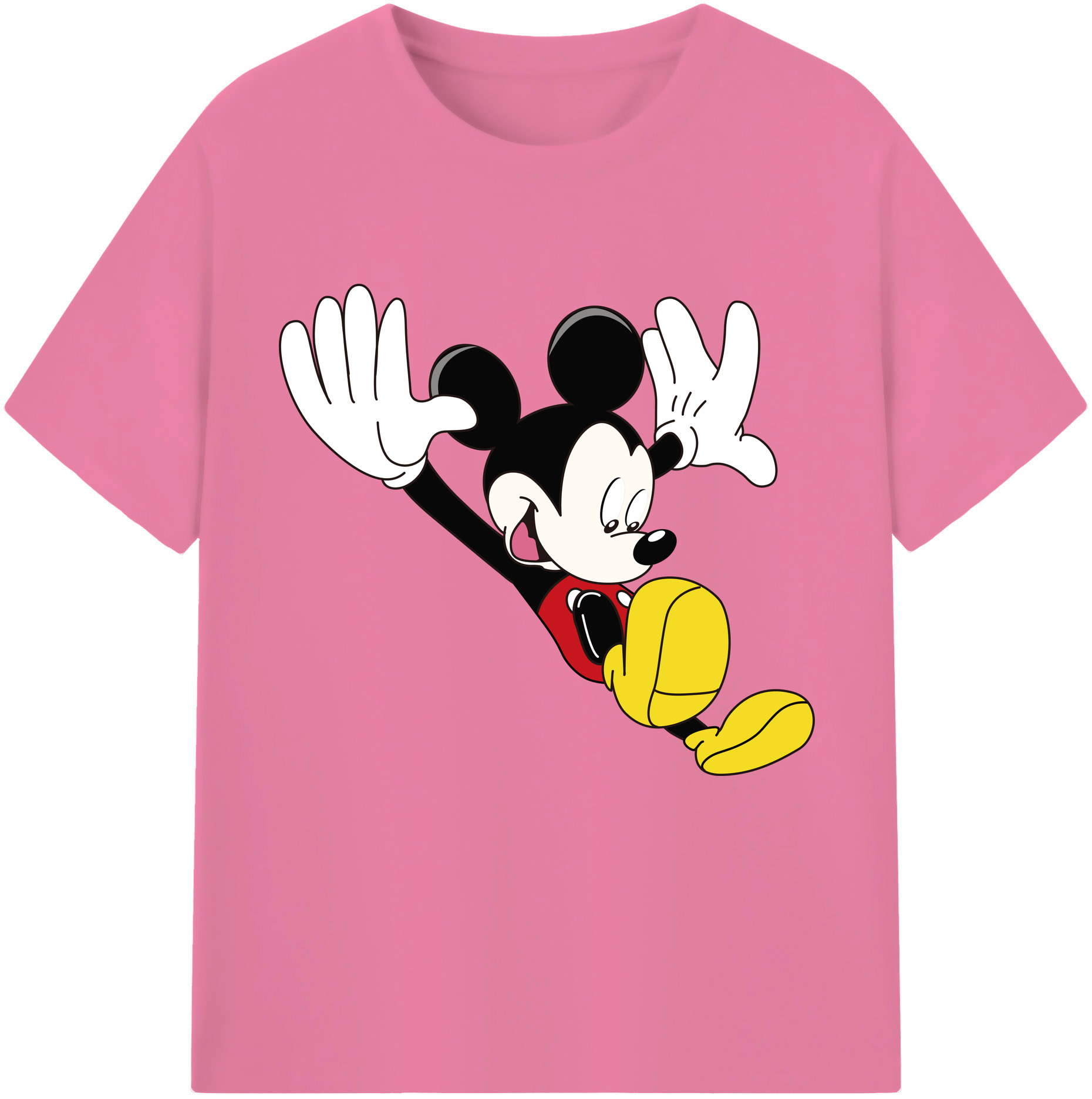 （画像用） ミッキーマウス Mickey Mouse 綿100％半袖Tシャツ（フロントプリント）
